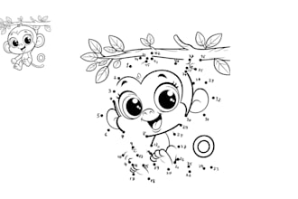 create dot to dot or connect the dot with numbers book pages