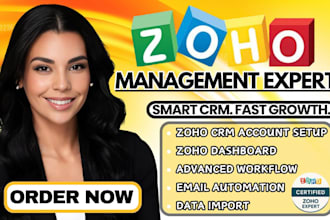 be your zoho CRM expert for books, form, projects, hubspot and suitedash setup