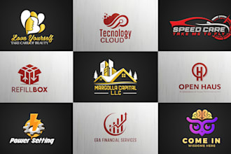make initial modern minimalist stunning logo design