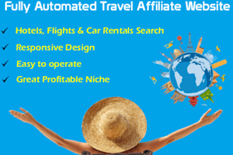 create a premium automated travel affiliate website for passive income