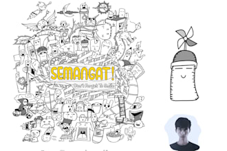 create cartoon doodle art design group character