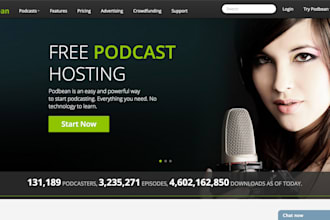 create or develop a podcast, video, audio wordpress website