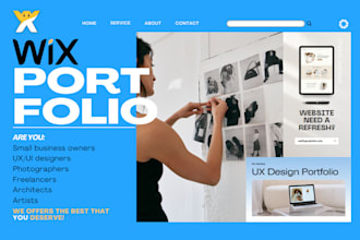 design a wix portfolio wix photography wix resume website for businesses