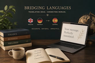 translate from english and german to spanish finance wellness business docs