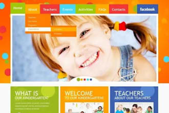 create kindergarten website, pre school, day care website, school website