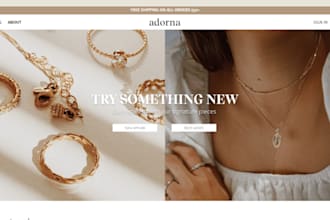 design luxury jewelry shopify website ecommerce store vintage jewelry website