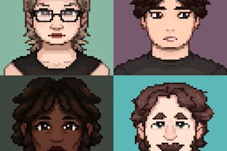 do 64x64 pixel art portraits
