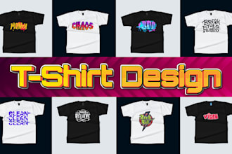 create trendy typography t shirt designs for merch and pod