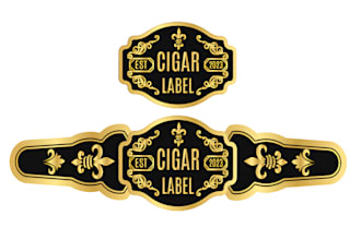 make wonderful cigar, label, band, ring, tube and box logo in 24 hours