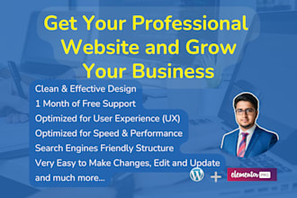 create, redesign professional business website with wordpress elementor pro
