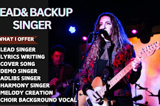 be soulful female lead singer pop gospel rnb indie rock demo cover backup vocal