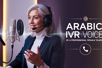 record professional female IVR voice over arabic and english