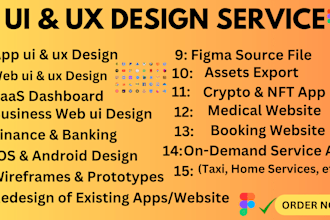 do ui ux design, mobile app ui ux design, website ui ux design, using figma