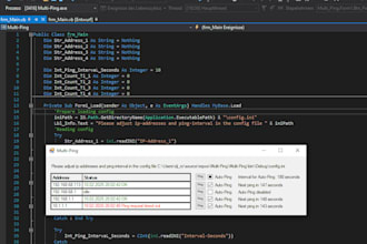 develop a custom desktop application in vb dotnet