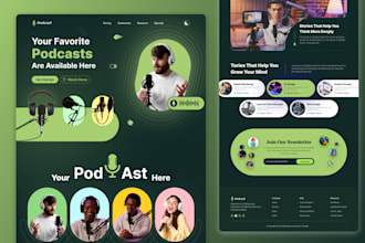design podcast website in figma