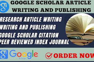 write publish article on google scholar index journal
