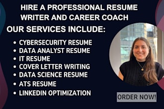 write, design software engineer resume, IT resume, cybersecurity data analyst CV
