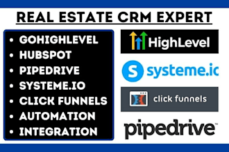 setup gohighlevel hubspot pipedrive zoho crm clickfunnel systeme io automation