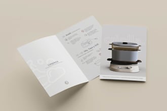 create minimalistic brochures and user manuals