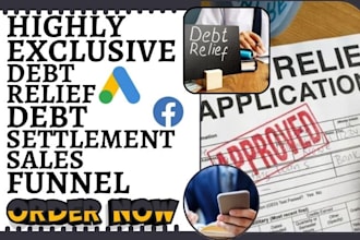 generate debt settlement leads debt relief consolidation leads debt sales funnel