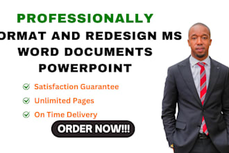 arrange format and redesign word documents professionally