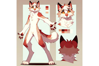 draw furry reference sheet, nsfw furry, furry art, oc for your fursona