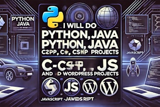 do python java cpp c csharp js wordpress programming task projects