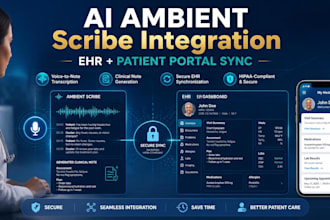 integrate claude ai ambient scribe with medical ehr system and patient portal