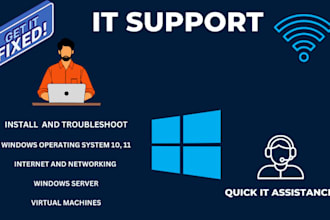 technical support, software installaton and fix windows 10, 11