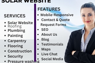 design solar website, renewable energy website, solar installation website