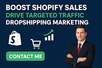 ecommerce marketing boost shopify sales website traffic dropshipping marketing