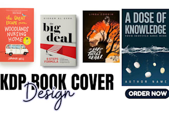do book cover design, paperback cover, book formatting design and kindle cover