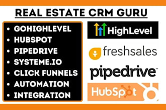 setup real estate crm highlevel freshsales workflow kajabi pipedrive automation
