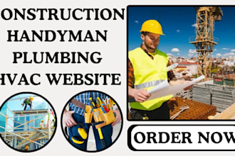 design construction website handyman, plumbing, hvac website construction site
