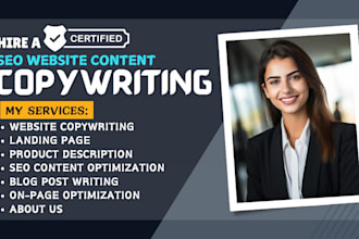 write landing page, seo website copywriting, sales page for your business