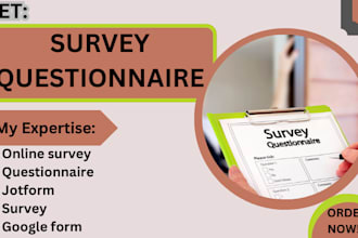 write or do online surveys, responsive form, questionnaire, quizzes, survey form