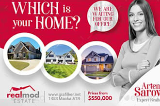 design real estate postcard poster flyer brochure redesign real estate poster