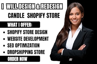 build candle website candle store candle shopify store candle dropshipping store