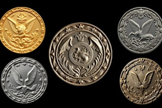 sculpt 3d printable coin bas relief medal cnc medallion coin for stl 3d printing