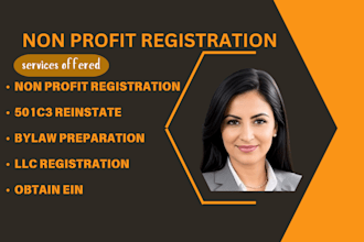 do 501c3 non profit registration,bylaws, reinstate all due nonprofit,1023, bylaw