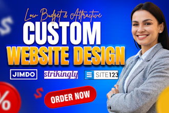 design or redesign strikingly website, site123, jimdo website,  redesign website