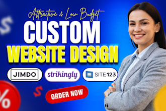 design or redesign strikingly website, site123, jimdo website,  redesign website