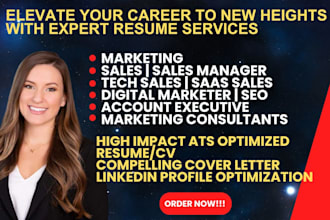 write marketing and sales resume, tech sales, executive, saas resume writing