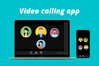 develop video calling, audio calling and chat app using webrtc