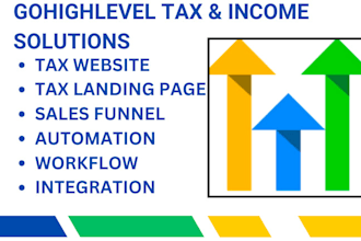design gohighlevel tax website finance landing page ghl income tax sales funnel