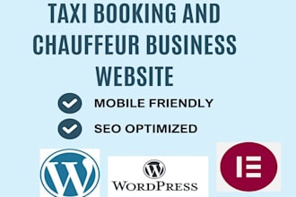 design fully functional taxi booking, car rental, chauffeur business website