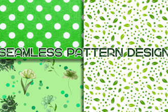 create seamless pattern designs for fabric prints, textiles, floral pattern