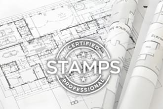 certified architectural design, structural review and engineering stamps