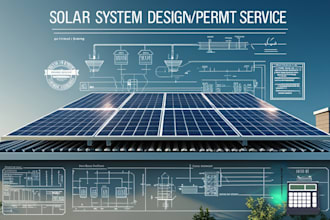 do solar calculation, solar system design, permit, plan, calculations in autocad