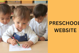 create kindergarten website preschool website nursery school daycare website